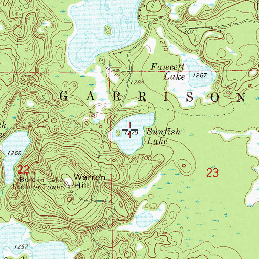 Topographic Map of Sunfish Lake, MN