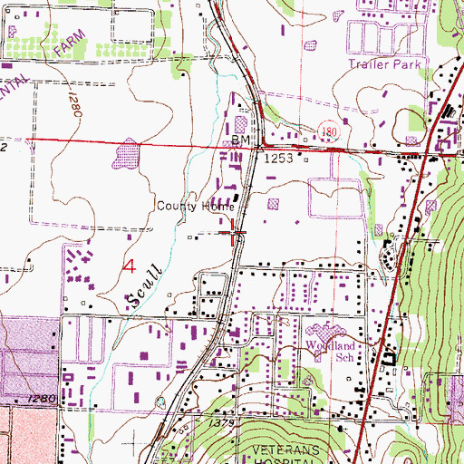 Topographic Map of Barbara (historical), AR