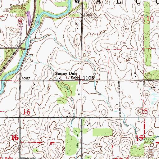 Topographic Map of Sunny Dale School, MN