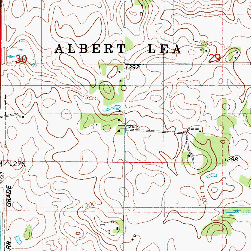 Topographic Map of Sunnyside School, MN