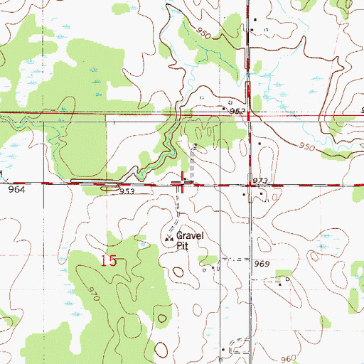 Topographic Map of Sunnyside School, MN