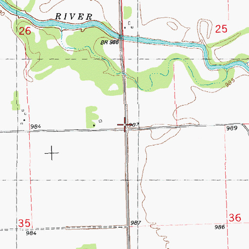 Topographic Map of Sunnyside School (historical), MN