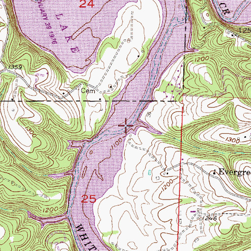 Topographic Map of Bland Ferry (historical), AR