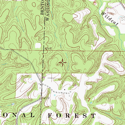 Topographic Map of Blewford (historical), AR