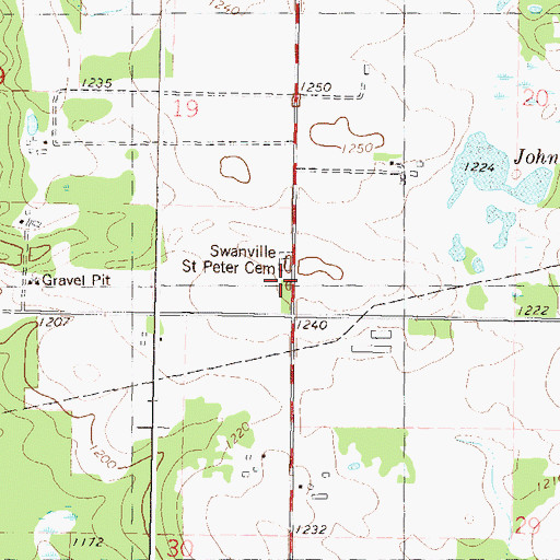 Topographic Map of Emmanuel Cemetery, MN