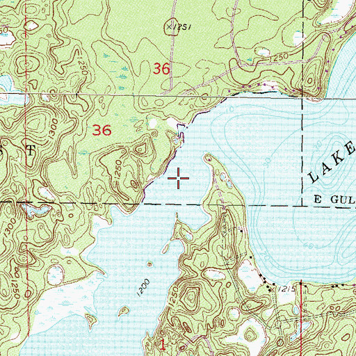 Topographic Map of Sylvan Lake, MN