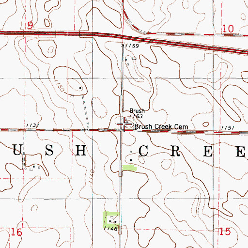 Topographic Map of Tabor Church, MN