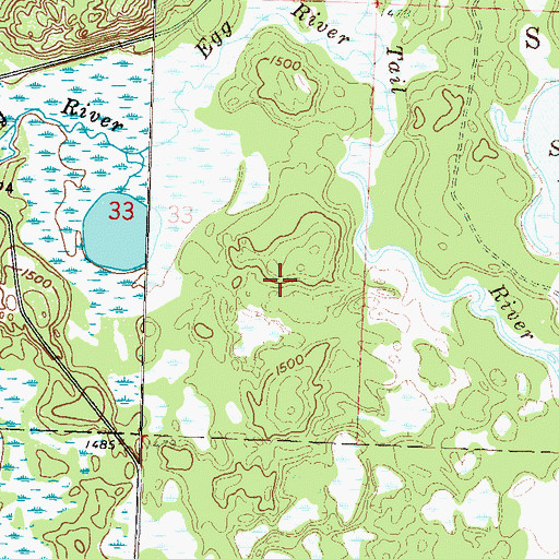 Topographic Map of Tamarac National Wildlife Refuge, MN