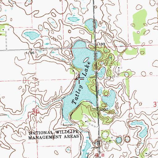 Topographic Map of Tatley Lake, MN