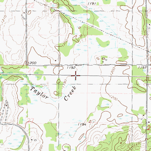 Topographic Map of Taylor Creek, MN