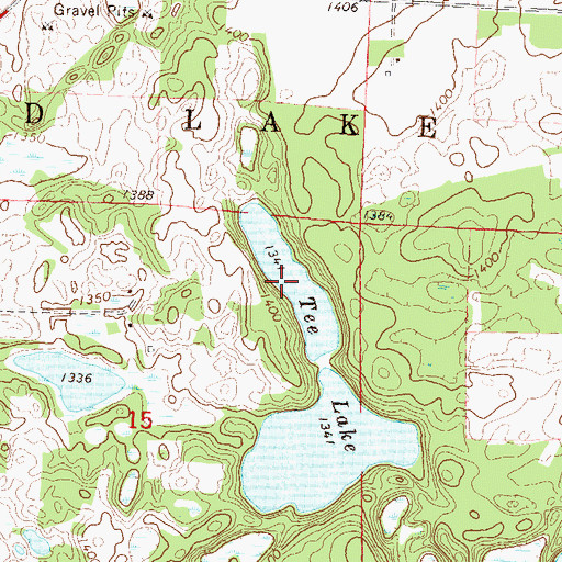 Topographic Map of Tee Lake, MN