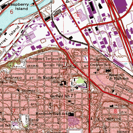 Topographic Map of Terrace Park, MN