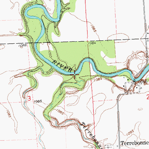 Topographic Map of Terrebonne Creek, MN