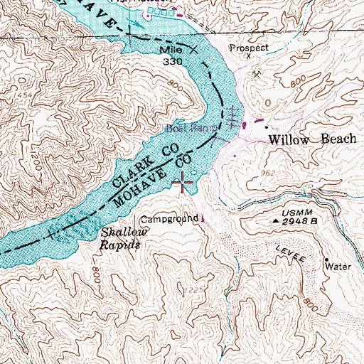 Topographic Map of Jumbo Wash, AZ