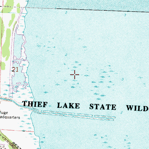 Topographic Map of Thief Lake State Wildlife Management Area, MN