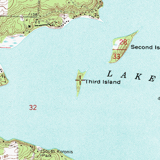 Topographic Map of Third Island, MN