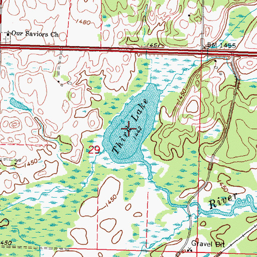 Topographic Map of Third Lake, MN