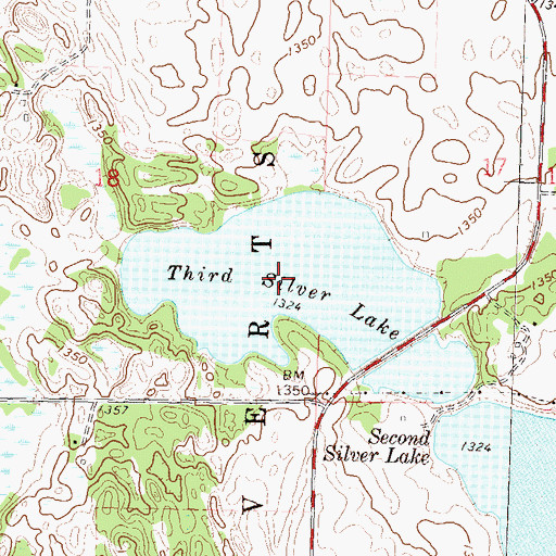 Topographic Map of Third Silver Lake, MN