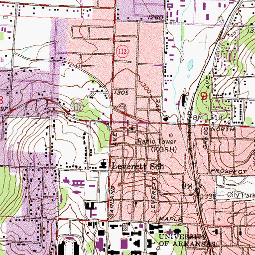 Topographic Map of Covenant Presbyterian Church, AR