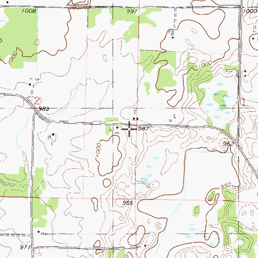 Topographic Map of Thompson School, MN