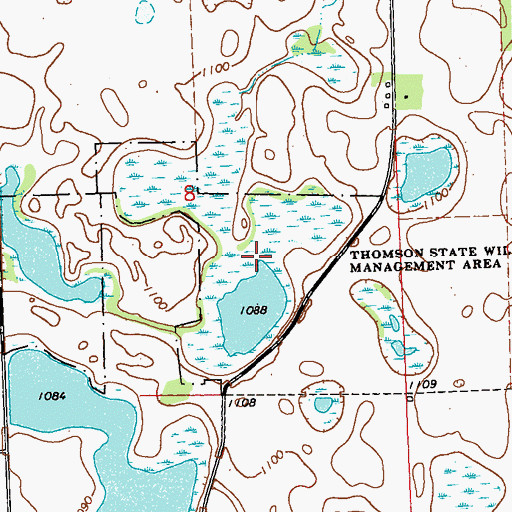 Topographic Map of Thomson State Wildlife Management Area, MN