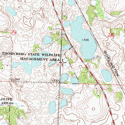 Topographic Map of Thornberg State Wildlife Management Area, MN