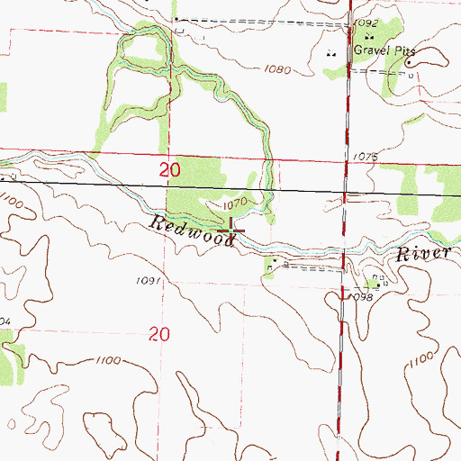 Topographic Map of Threemile Creek, MN