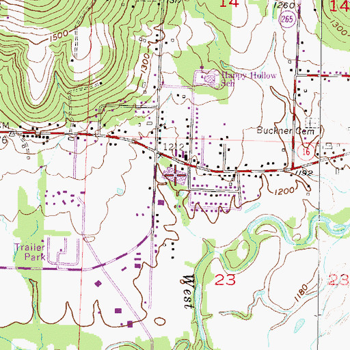 Topographic Map of Eastgate Shopping Center, AR