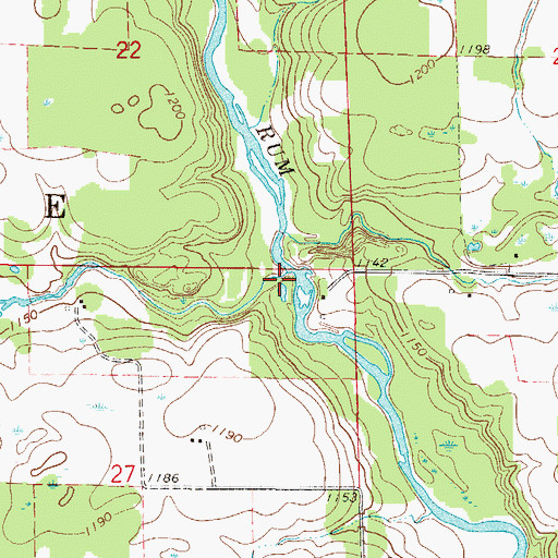 Topographic Map of Tibbetts Brook, MN