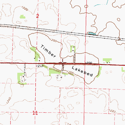 Topographic Map of Timber Lakebed, MN