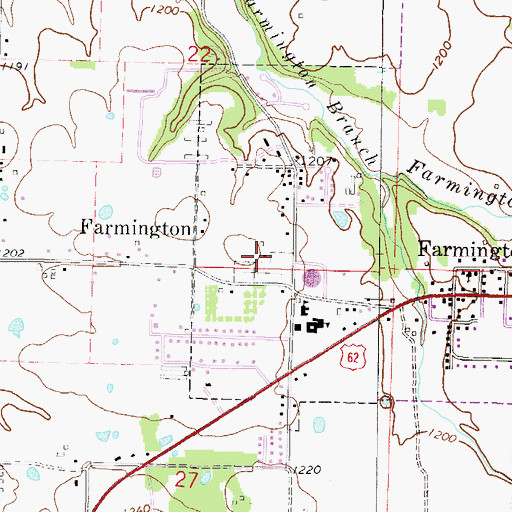 Topographic Map of Ebenezer Church (historical), AR