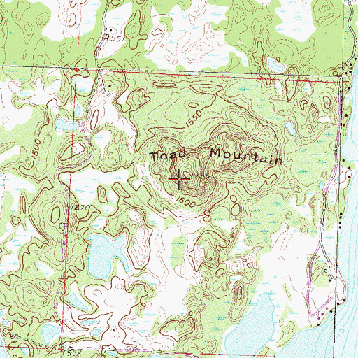 Topographic Map of Toad Mountain, MN