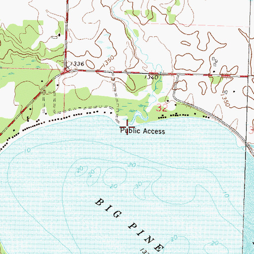 Topographic Map of Toad River, MN