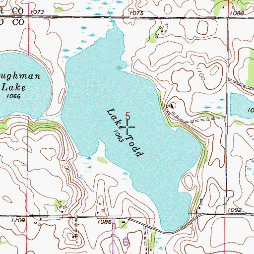 Topographic Map of Lake Todd, MN