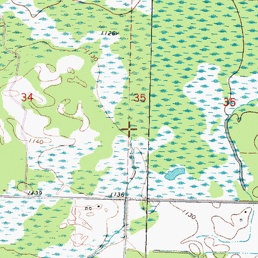 Topographic Map of Tomato Creek, MN