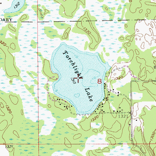 Topographic Map of Torchlight Lake, MN