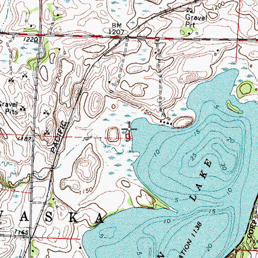 Topographic Map of Trappers Run, MN