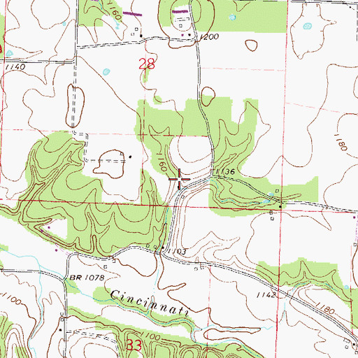 Topographic Map of Eureka School (historical), AR