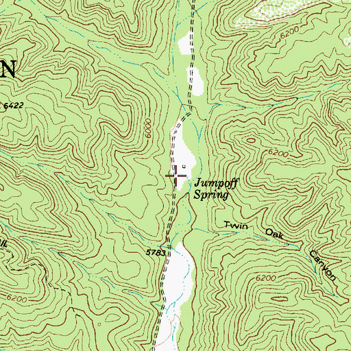 Topographic Map of Jumpoff Spring, AZ