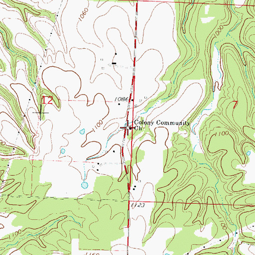 Topographic Map of Fairview School (historical), AR
