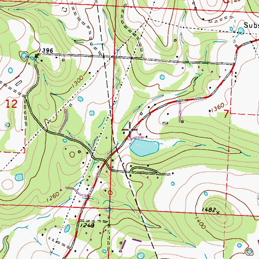 Topographic Map of Fairview School (historical), AR