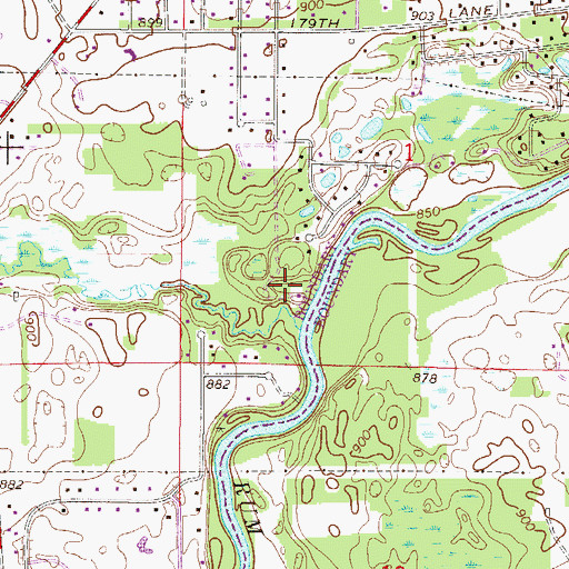 Topographic Map of Trott Brook, MN