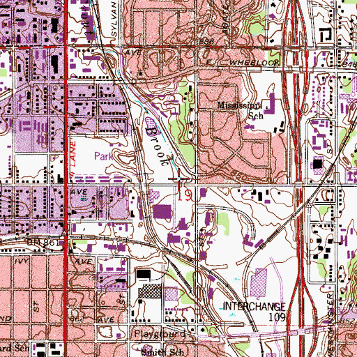 Topographic Map of Trout Brook, MN