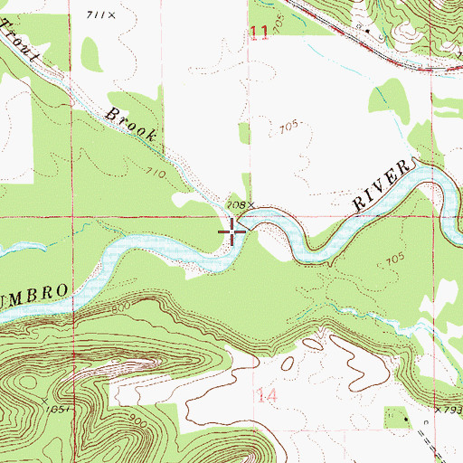 Topographic Map of Trout Brook, MN