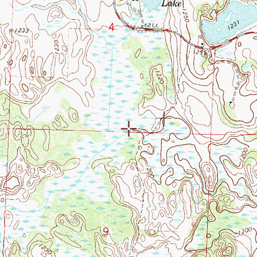 Topographic Map of Trout Creek, MN