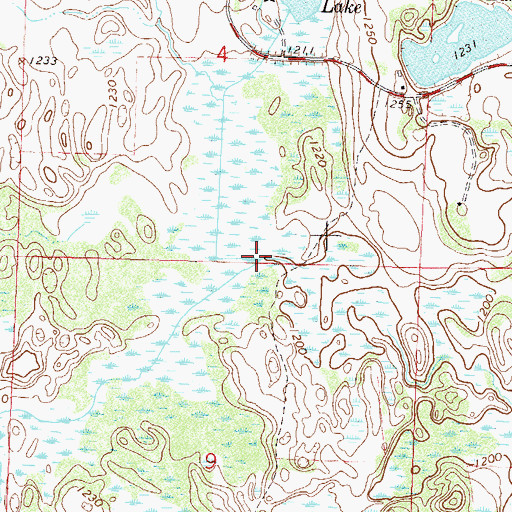 Topographic Map of Trout Creek, MN