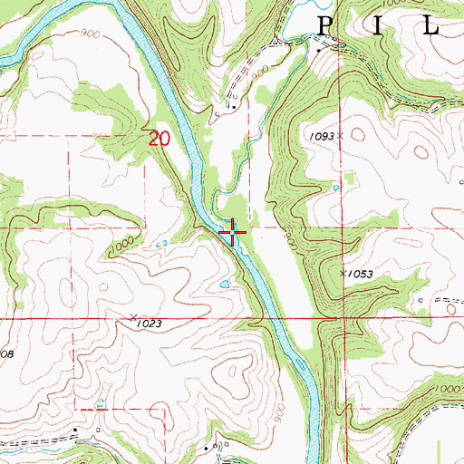 Topographic Map of Trout Run, MN