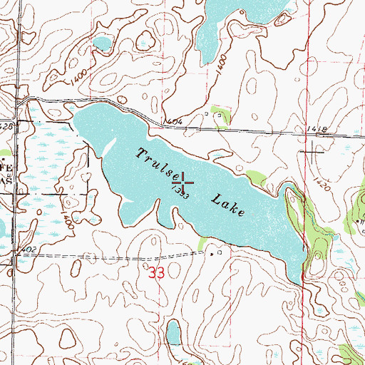 Topographic Map of Trulse Lake, MN