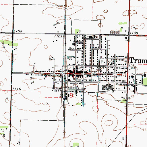Topographic Map of Truman, MN