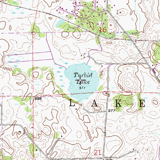 Topographic Map of Turbid Lake, MN